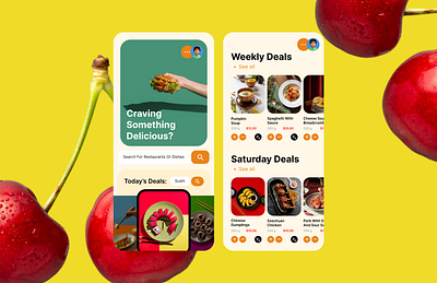 FoodDash Mobile App Food Delivery app delivery design food mobile ui ux web design