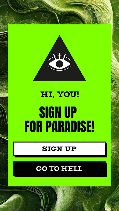 Sign Up for paradise branding dailyui ui