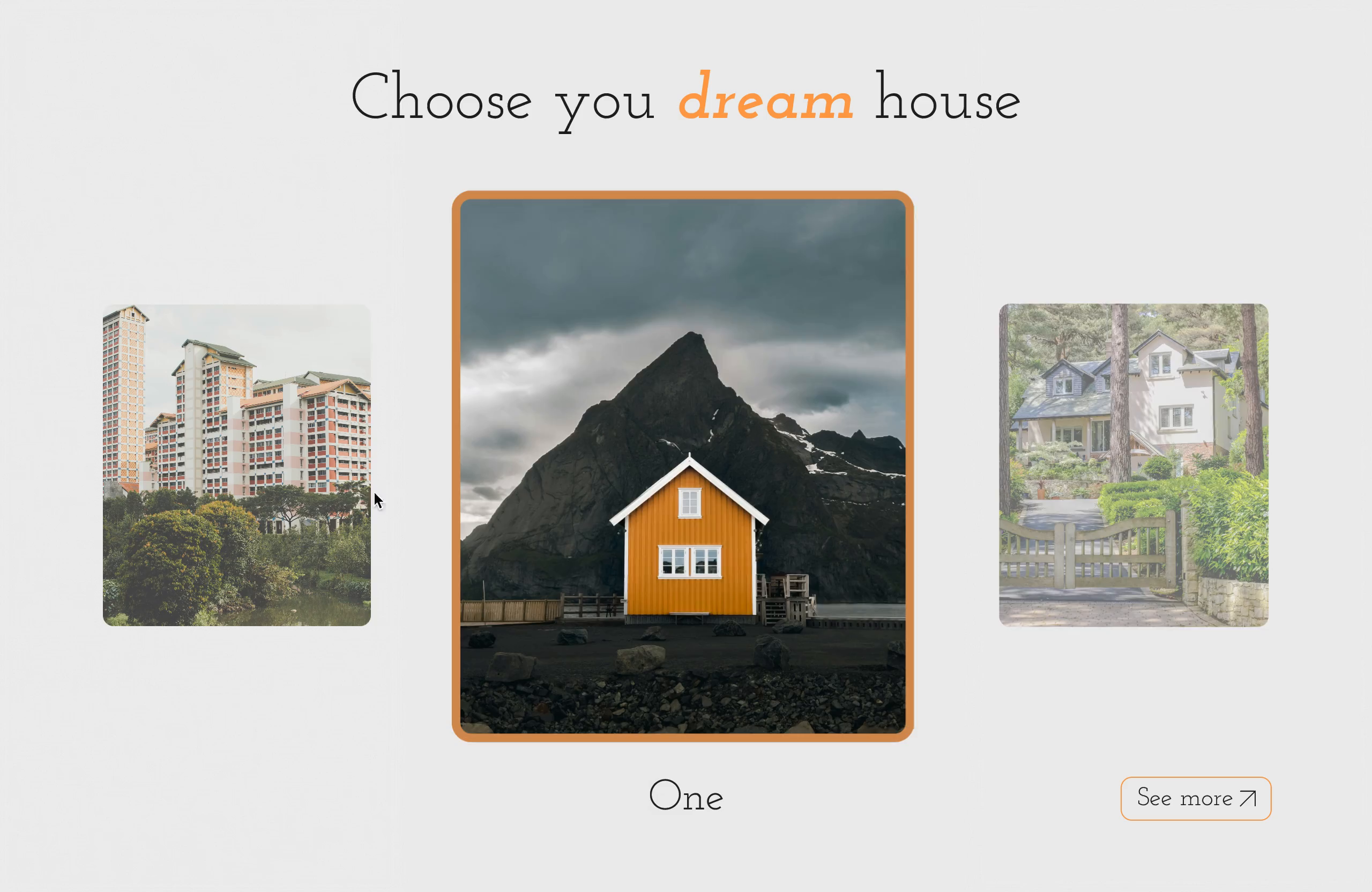 Example of Drag Animation in Figma House scroll UI/UX Design real estate