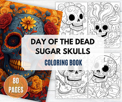 Day of the Dead Sugar Skulls Coloring Book skull art book