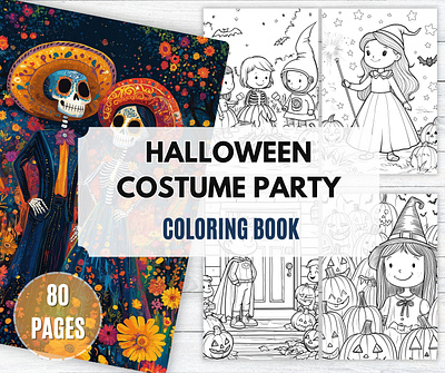 Halloween Costume Party Coloring Book halloween characters