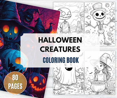 Halloween Creatures Coloring Book halloween characters