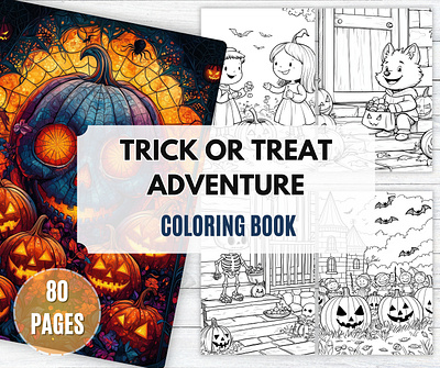 Trick or Treat Adventure Coloring Book halloween characters