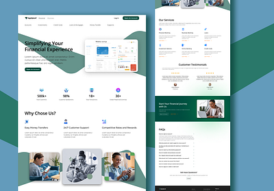 Finance Related Landing Page banking figma finance graphic design home page illustration landingpage money ui ux website design