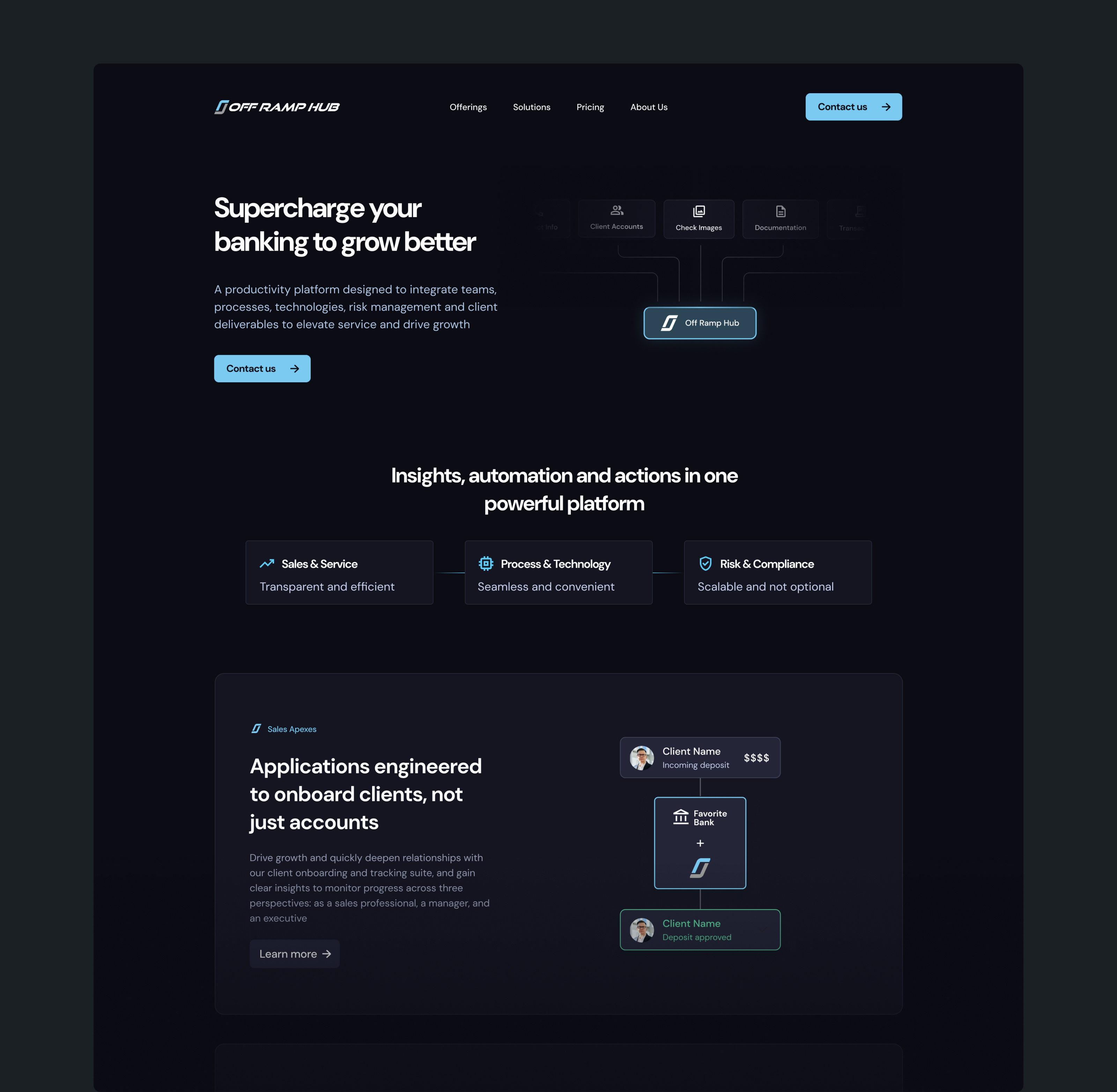 SaaS Landing Page - Fintech Startup branding design financial product technology ui ux visual website