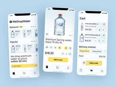 Water Delivery Mobile App delivery delivery app design mobile app mobile app design mobile app identity mobile ui ui water water app