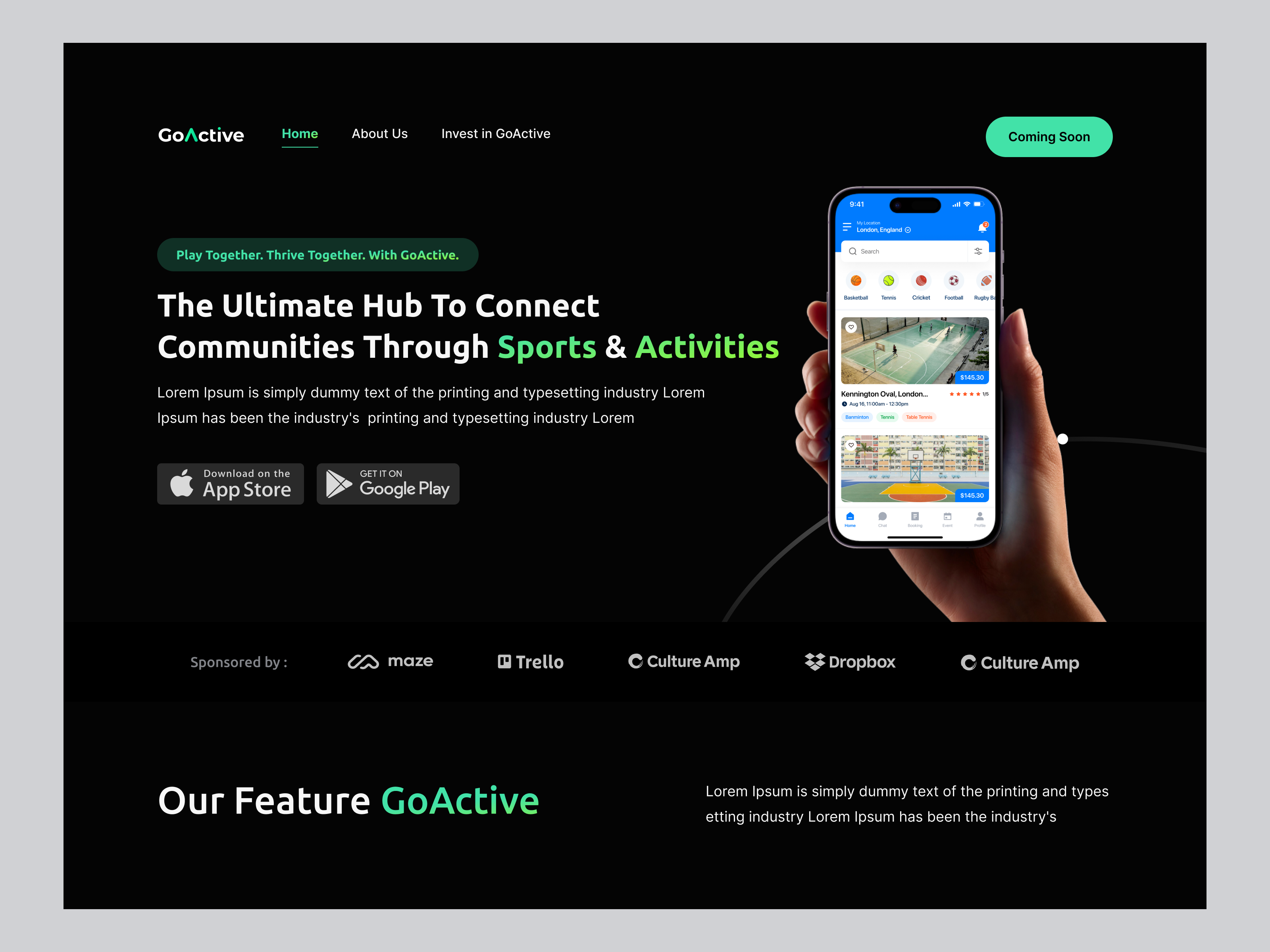 Example of Website Design/Landing Page UI UX Design