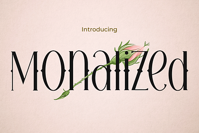 Monalized – A Retro Chic Font for Fashion Forward Designs display font fashion font retro font