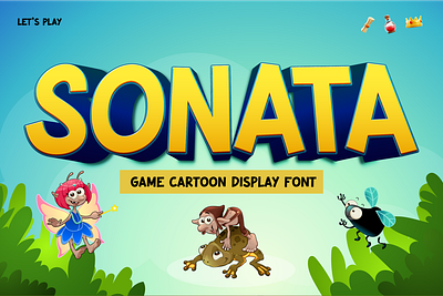 SONATA – The Ultimate Kids and Gaming Font display font kids font movie font