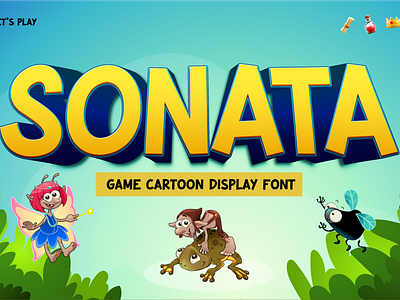 SONATA – The Ultimate Kids and Gaming Font display font kids font movie font