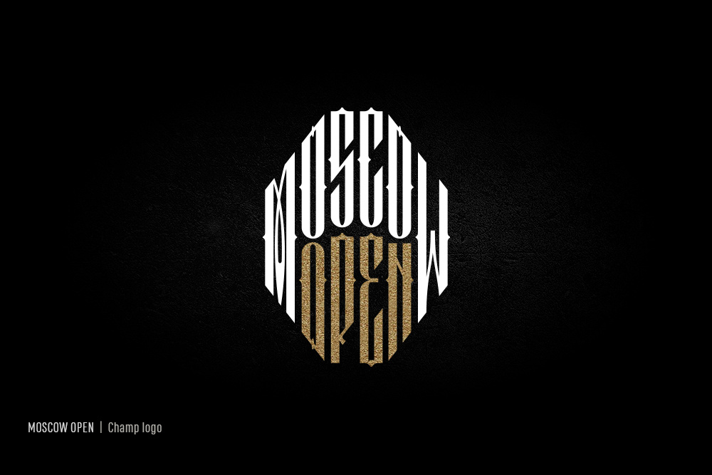 Moscow Open calligraphy design handstyle lettering letters logo retro russian