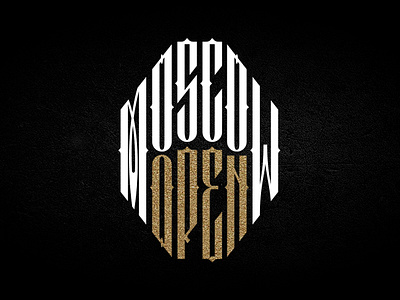 Moscow Open calligraphy design handstyle lettering letters logo retro russian