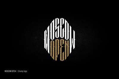 Moscow Open calligraphy design handstyle lettering letters logo retro russian