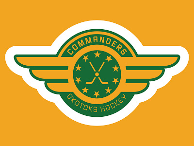 OMHA Commanders Hockey Logo aviation aviation logo branding design graphic design hockey hockey logo illustration logo sports vector