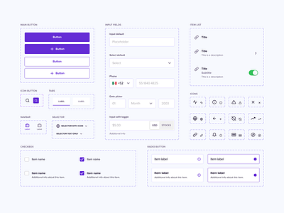 Design System - Investment app app components design system investment mobile ui