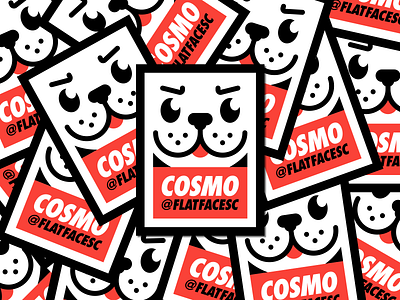 Cosmo Stickers cosmo estampas flatface obey obey giant pekines pekingese pequines stickers