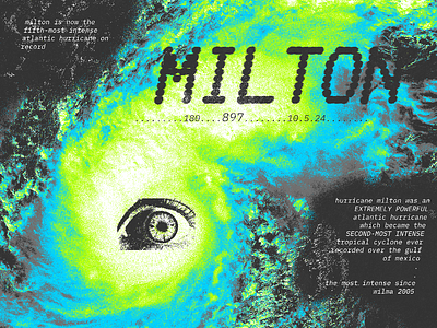 Hurricane Milton Poster Design 90s band branding design edgy graphic design hurricane illustration poster ui