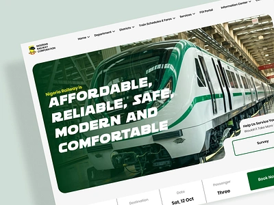 Nigeria Railway Corporation Redesign branding design graphic design illustration landing page railway ui uidesign ux uxdesign vector website