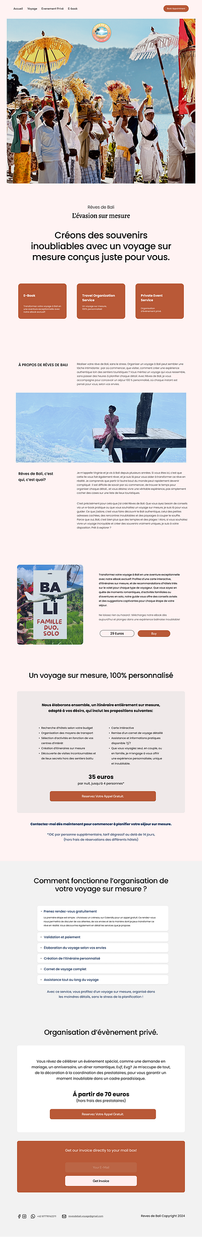 Reves de Bali Homepage branding ecommerce figma graphic design landing page ui web design website