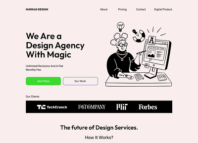 Markas Design Hero Banner branding design figma homepage ui ux website