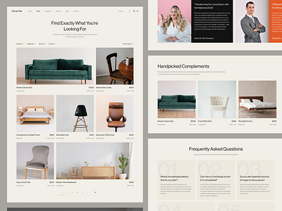 Rumah Ria - Shop Page branding chair clean design e commerce furniture interior landingpage livingroom marketplace minimalist online shopping shop shop page shopify sofa store uidesign uxdesign website