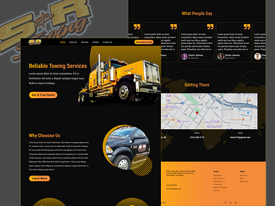 Towing Website 3d figma logodesign mockup ui uiux