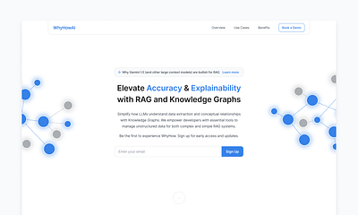 Landing Page for Knowledge Graph Platform branding ui web design