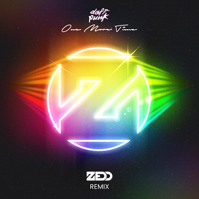 Daft Punk - One More Time (Zedd Remix) album art art branding daft punk entertainment figma graphic design music one more time zedd