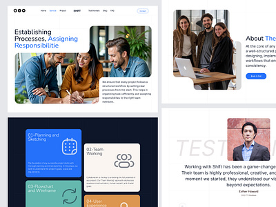 Shift - Service Details agency agency creative company company website creative design detail detail page landingpage layout minimalist profile services ui ux web app website