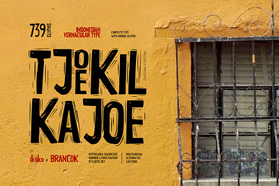 Tjoekil Kajoe - Vernacular Font culture display font fonts grunge handdrawn handmade header heritage indonesia magazine retro rough sans sansserif typeface typetypo typography vernacular vintage