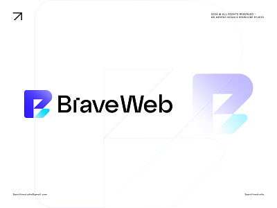 Tech logo - BraveWeb logo design branding branding identity it logo letter b letter logo logo logo design logo designer logos modern software logo startup logo symbol tech tech company tech logo technology