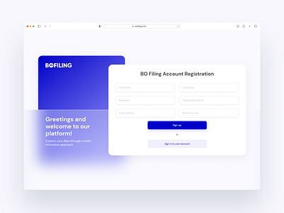 BO Filing ui