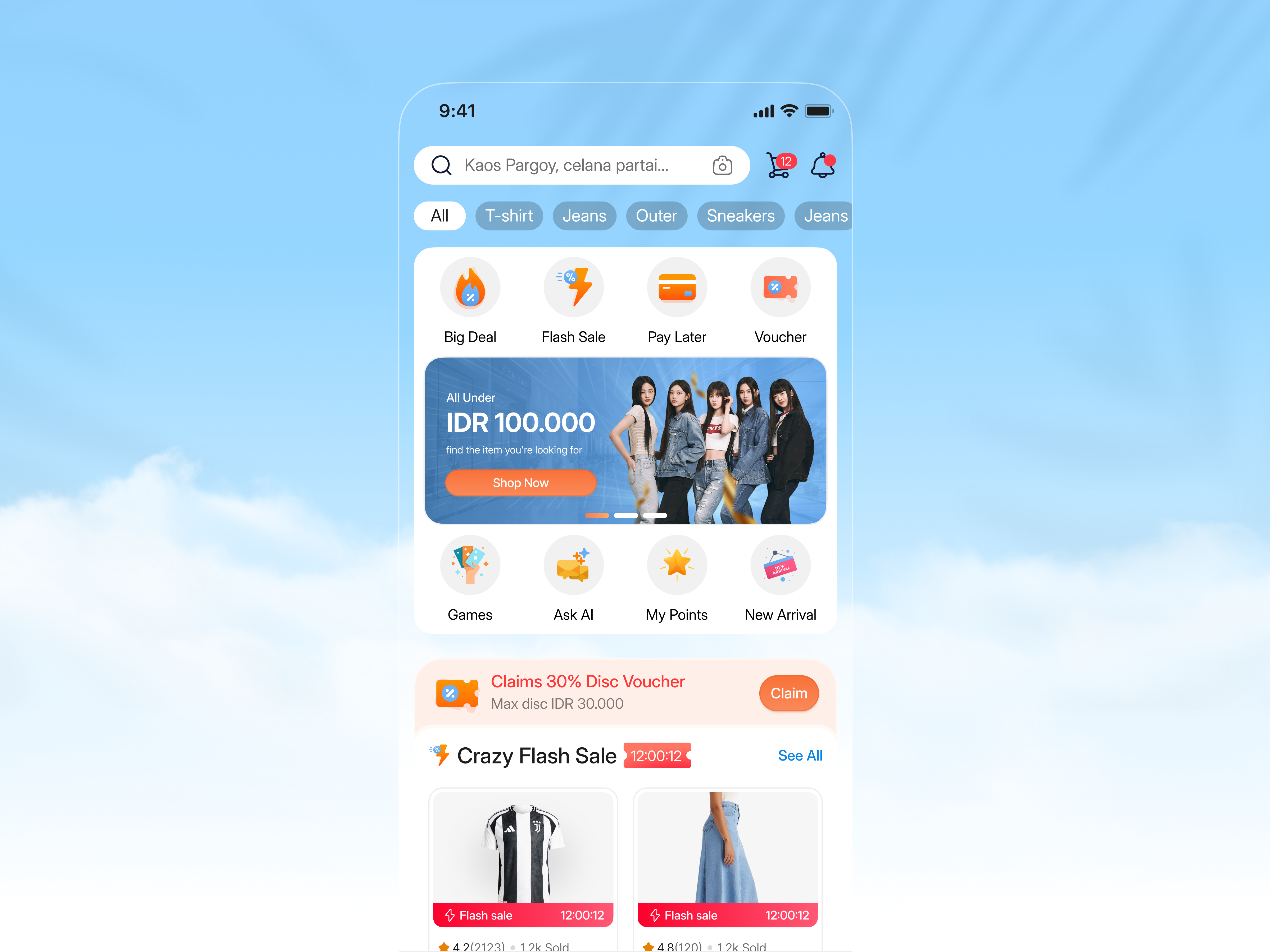 Shopel - Ecommerce with AI Integrated ai ai app ai camera ai chat ai platform app design clean design e commerce e commerce app ecommerce app marketplace mobile mobile ai mobile app mobile app design mobile ui shopping smart app ui