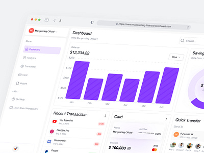 Mangcoding Finance - Finacial Dashboard clean dashboar finance dashboard finance financial managements mangcoding statistics ui ux