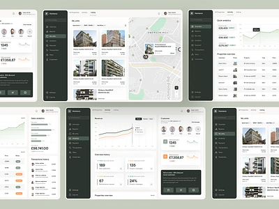 Homeco Dashboard Design app app design application dashboard dashboard design dashbord design home page landing page ui mobile app design project real estate ui user experience ux ui design web web design web page webdesign website