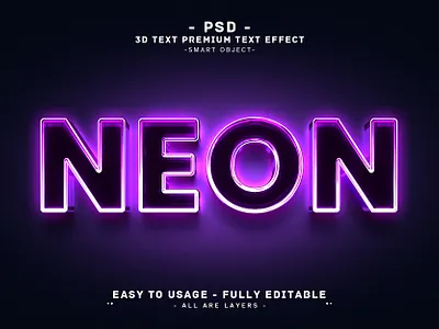 Neon'' 3D Editable PSD Text Effect Style. 3d branding effect graphic design logo neon neon 3d text effect neon editable text effect neon font neon text effect new effect photoshop text effect psd action psd neon 3d text effect psd text effect style style text