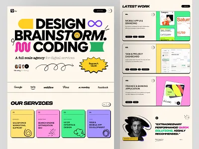 Digital Agency creative digital agency graphic design landing page minimal modern design trend ui user interface ux web design