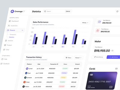 Statistics-CRM Dashboard b2b crm crm dashboard dashboard delisas finance saas saas design saas product sas statistics ui ux web app web ui