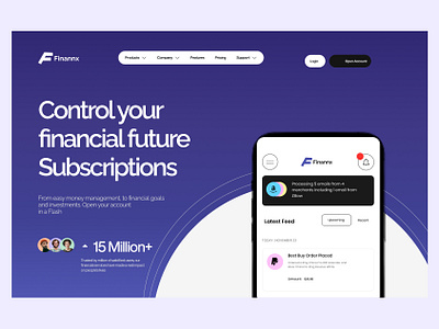 Finannx- Saas, Fintech, Banking, Finance Payment Service Website banking banking web design banking website design finance business finance landing page finance web page finance website financial financial website design fintech fintech web design fintech website design landing page ui ux web design website website design