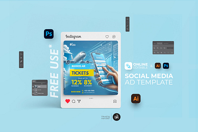 Air ticket offer template aam360 aam3sixty air air ticket sale air travel video ad book air ticket booking branding concept design flight booking ad postcard holiday package illustration logo online ticket booking postcard plane ticket instagram promo travel ad instagram story