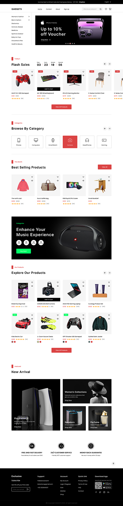 GADGETS E-Commerce Website Design best e commerce webistes designs best e commerce websites e commerce website design gadgets website design popular designs