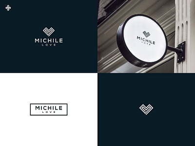 Michile Love M Logo branding graphic design logo logo design luxury logo m m logo minimalist logo motion graphics