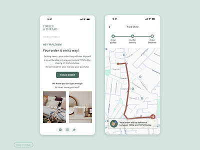 Daily UI #020 / location tracker daily ui 020 dailyui ecommerce location tracker mobile order tracker ui uiux ux
