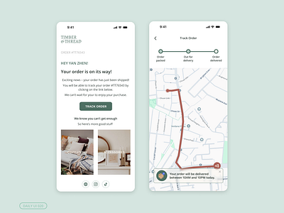 Daily UI #020 / location tracker daily ui 020 dailyui ecommerce location tracker mobile order tracker ui uiux ux