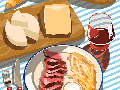 Illustration for The MONOCLE handbook. Food. France. digitalart food french illustration illustrator vector