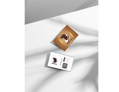 BrownGold Cafe Branding And Packaging art branding business card design graphic design illustration logo packaging stationery vector