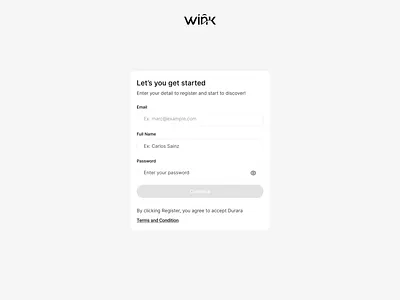 Wink | Luxury Fashion Website | Sign Up Process brand clothing e commerce fashion login loginpagedesign motion design online shopping online store orbix studio product card responsive website shop sign up signupflow ui ux website winks woman cloth store