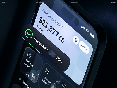 Casper Cards: Crypto Hardware Wallet app design banking mobile app blockchain app crypto app crypto exchange crypto payments cryptocurrency defi etherium finance financial app fintech mobile app memecoin mobile app mobile app design product design swap token trading web3 design