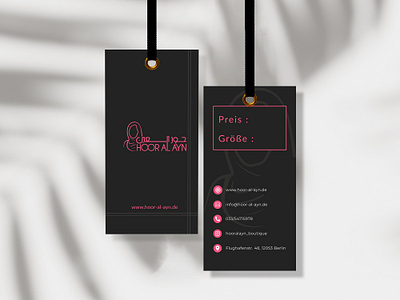 Hang Tag Design for HOOR ALAYN identity design