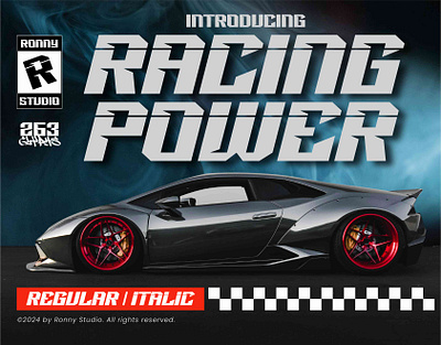 Racing Power - Racing Font font web font